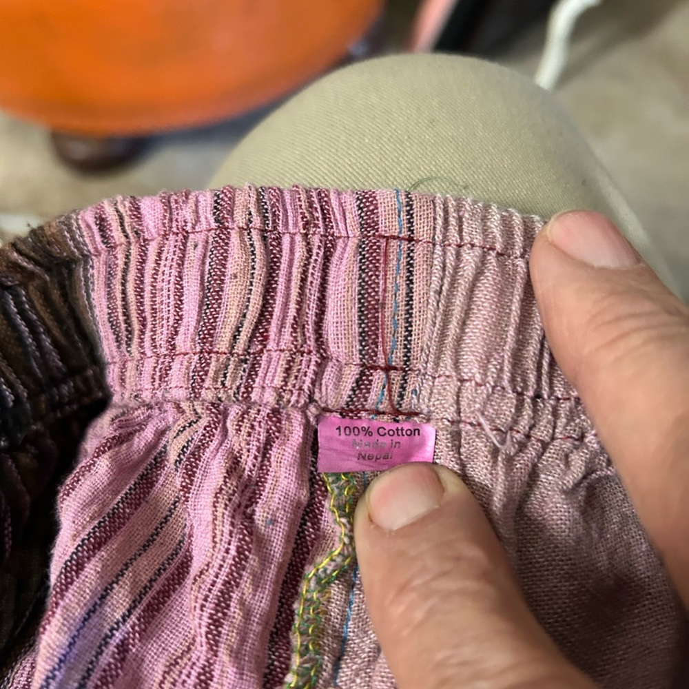 Karma Handicrafts Patchwork Unisex Hippie Gypsy Cotton Festival Pants . PreLoved - Picture 8 of 8